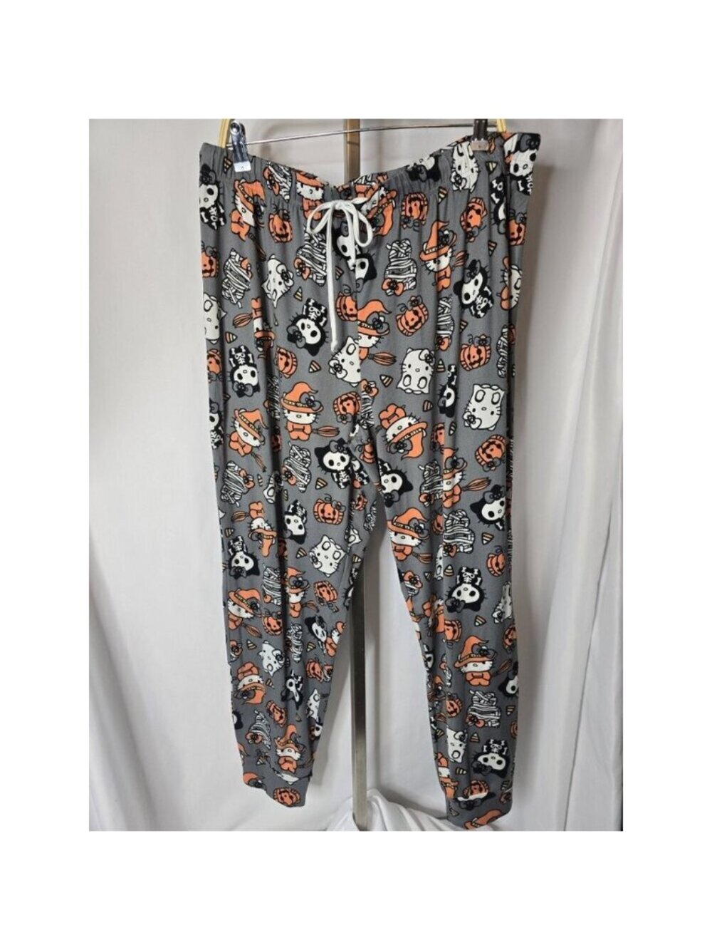 Hello Kitty Halloween Pajama Pants Witch Skeleton Mummy Pajama Jogger Pants XL